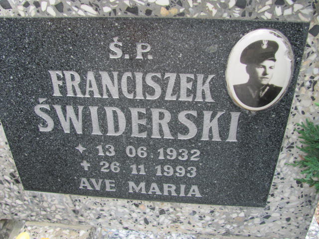 Franciszek Świderski 1932 Rudna - Grobonet - Wyszukiwarka osób pochowanych