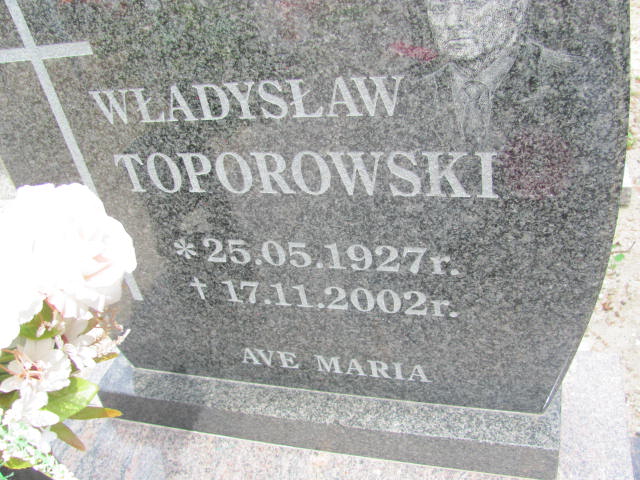 Władysław Toporowski 1927 Rudna - Grobonet - Wyszukiwarka osób pochowanych