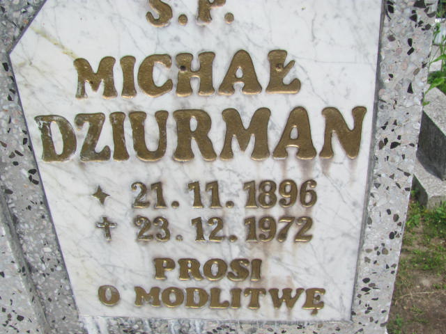 Michał Dziurman 1896 Rudna - Grobonet - Wyszukiwarka osób pochowanych