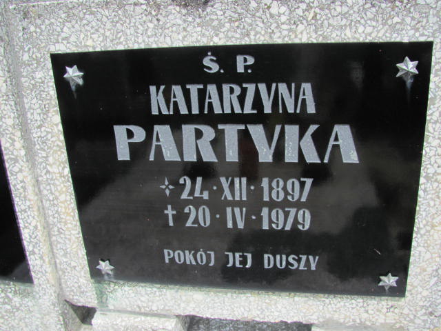Katarzyna Partyka 1897 Rudna - Grobonet - Wyszukiwarka osób pochowanych