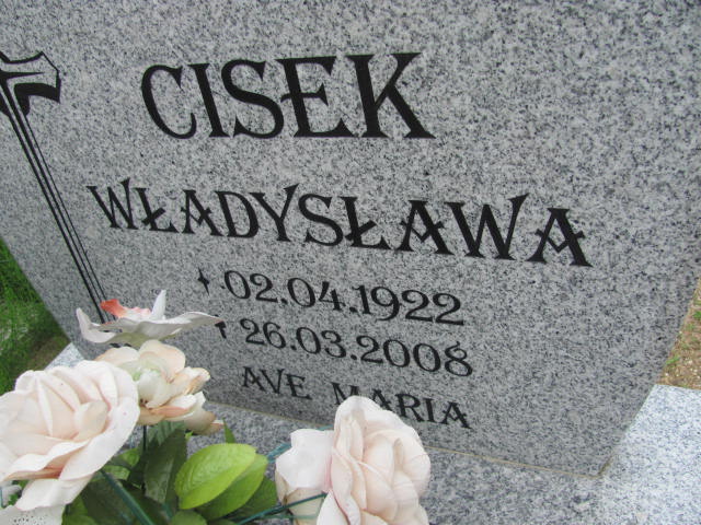 Władysława Cisek 1922 Rudna - Grobonet - Wyszukiwarka osób pochowanych