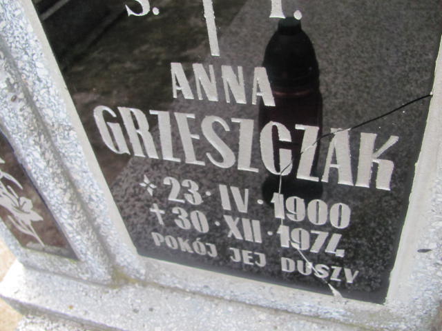 Anna Grzeszczak 1900 Rudna - Grobonet - Wyszukiwarka osób pochowanych