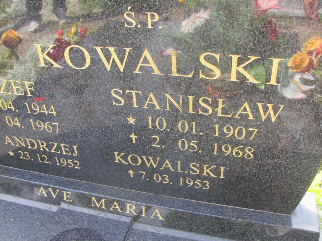 Stanisław Kowalski 1907 Rudna - Grobonet - Wyszukiwarka osób pochowanych