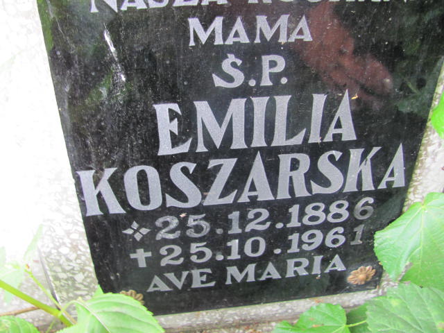 Emilia Koszarska 1886 Rudna - Grobonet - Wyszukiwarka osób pochowanych