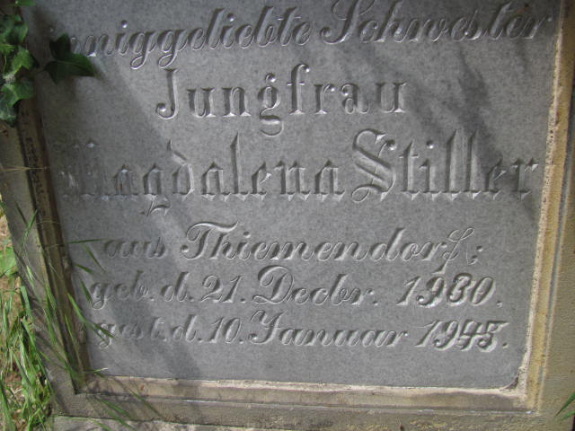 Magdalena Stiller 1930 Rudna - Grobonet - Wyszukiwarka osób pochowanych