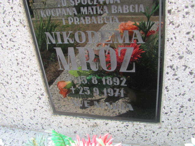 Nikodema Mróz 1892 Rudna - Grobonet - Wyszukiwarka osób pochowanych