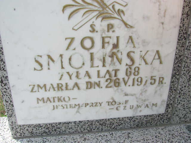 Zofia Smolińska 1907 Rudna - Grobonet - Wyszukiwarka osób pochowanych