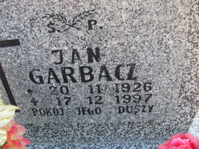 Jan Garbacz 1926 Rudna - Grobonet - Wyszukiwarka osób pochowanych