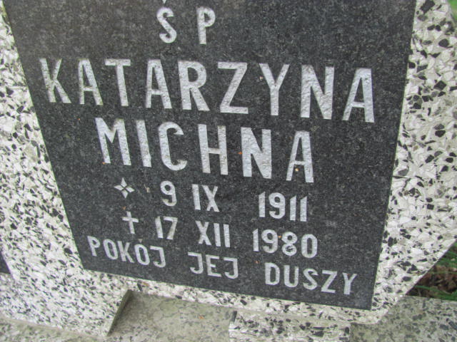 Katarzyna Michna 1911 Rudna - Grobonet - Wyszukiwarka osób pochowanych