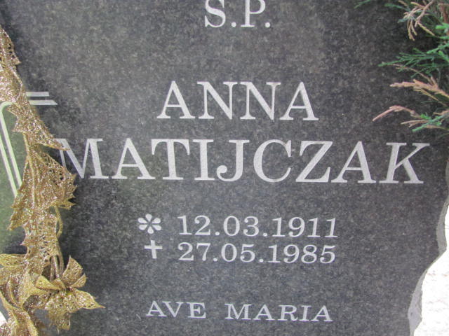 Olga Matijczak 1950 Rudna - Grobonet - Wyszukiwarka osób pochowanych