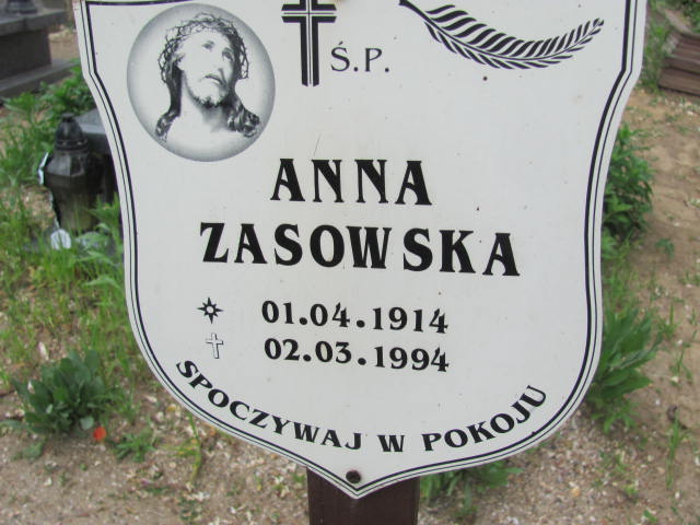 Grób Anna Zasowska