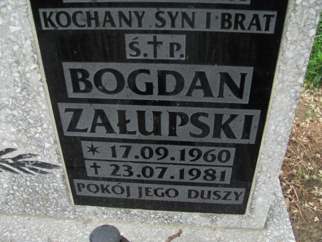 Bogdan Załupski 1960 Rudna - Grobonet - Wyszukiwarka osób pochowanych