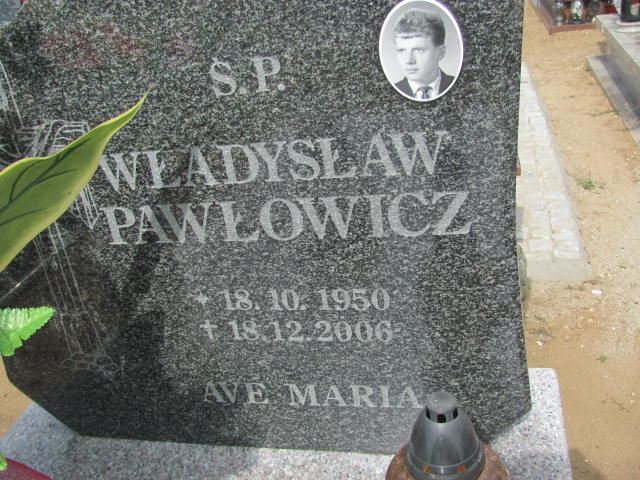 Władysław Pawłowicz 1950 Rudna - Grobonet - Wyszukiwarka osób pochowanych