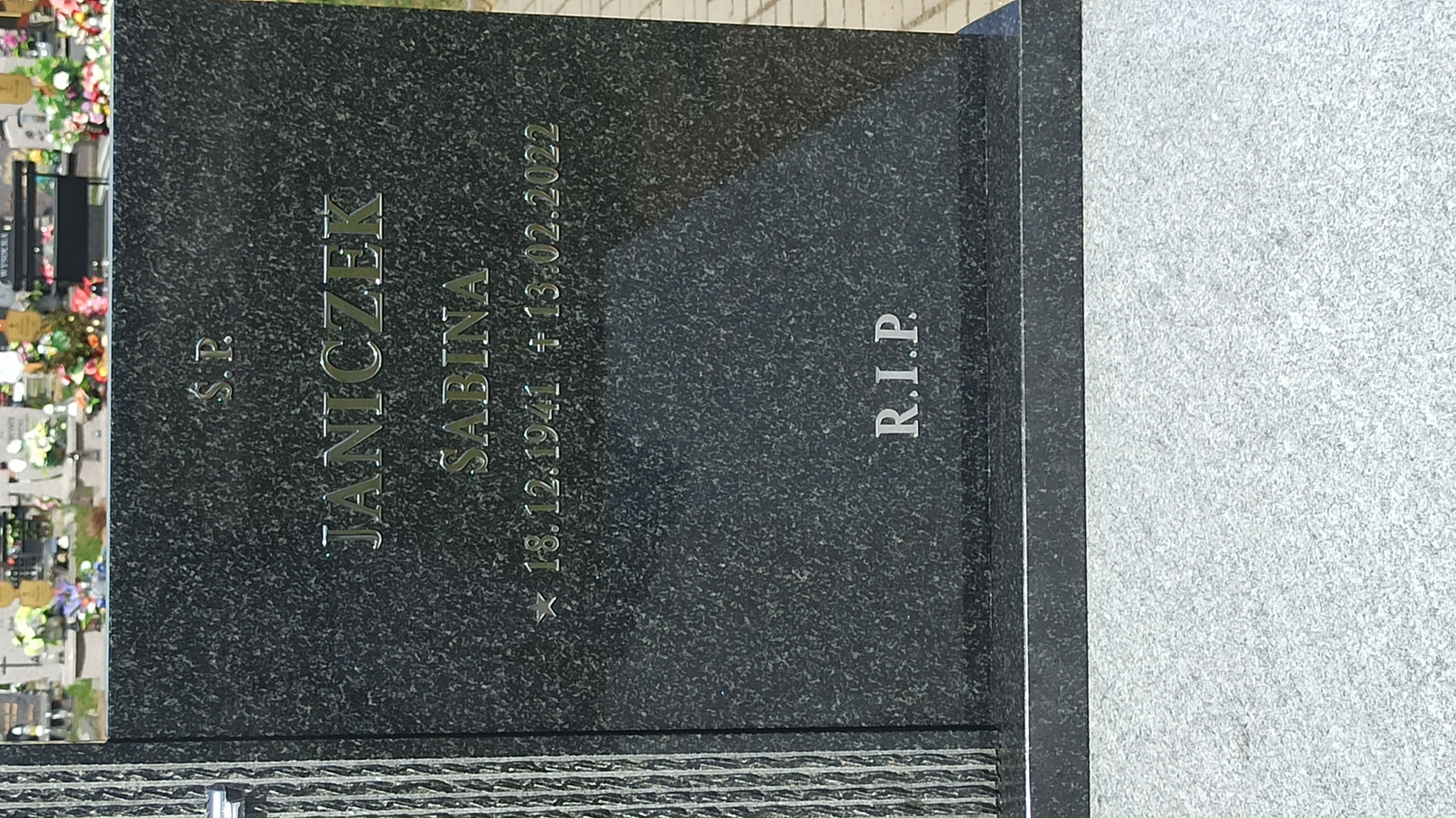 Sabina Janiczek 1941 Rudna - Grobonet - Wyszukiwarka osób pochowanych