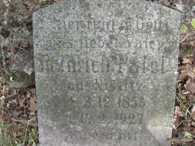 Pafel ... drick 1853 Rudna - Grobonet - Wyszukiwarka osób pochowanych