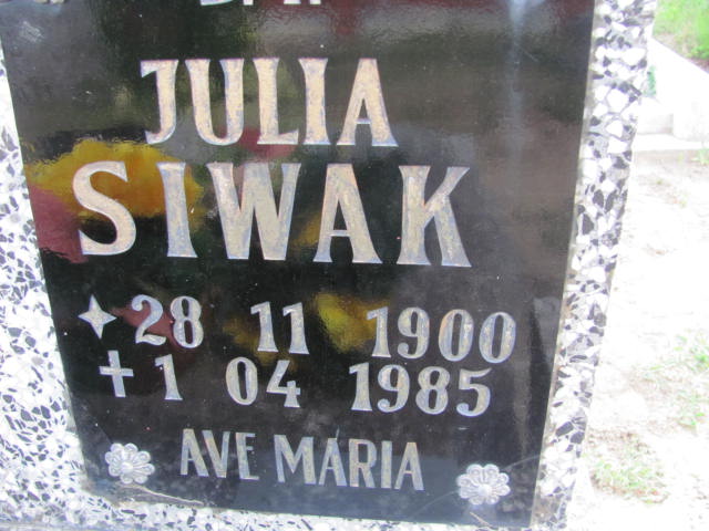 Grób Julia Siwak