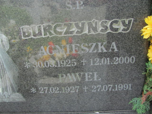 Agnieszka Burczyńska 1925 Rudna - Grobonet - Wyszukiwarka osób pochowanych