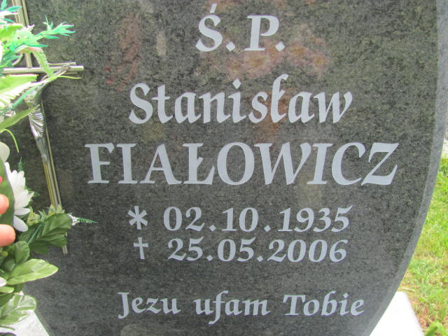 Stanisław Fiałowicz 1935 Rudna - Grobonet - Wyszukiwarka osób pochowanych