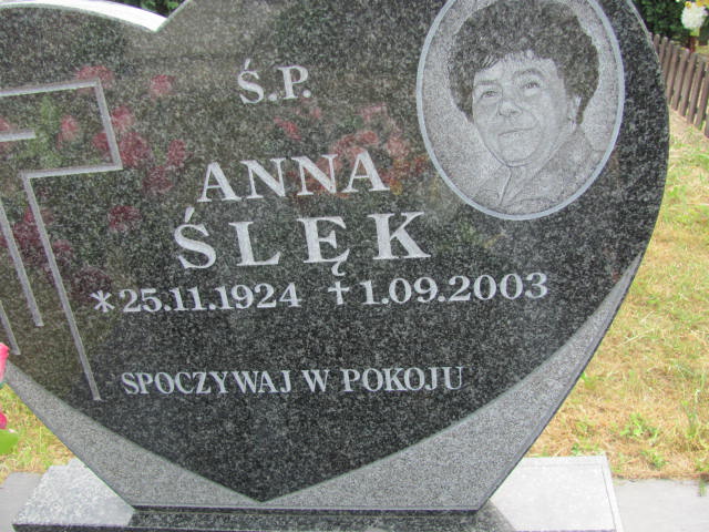 Anna Ślęk 1924 Rudna - Grobonet - Wyszukiwarka osób pochowanych