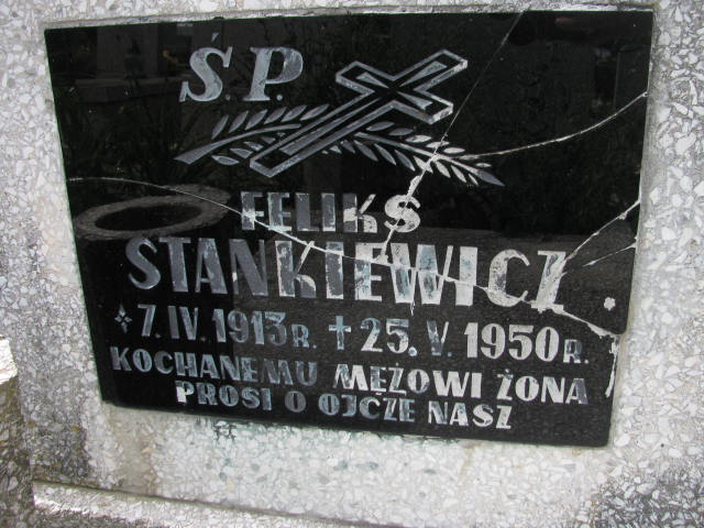Feliks Stankiewicz 1913 Rudna - Grobonet - Wyszukiwarka osób pochowanych