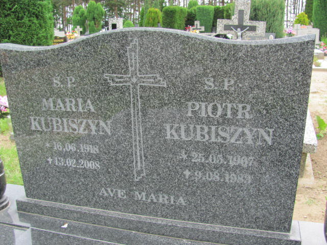 Piotr Kubiszyn 1907 Rudna - Grobonet - Wyszukiwarka osób pochowanych