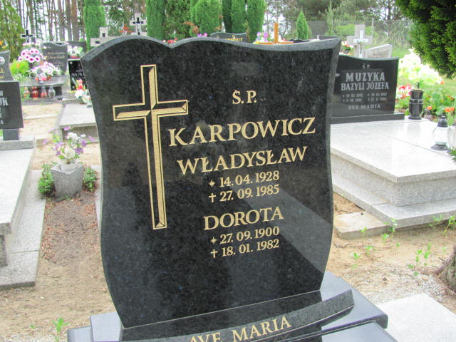 Dorota Karpowicz 1900 Rudna - Grobonet - Wyszukiwarka osób pochowanych