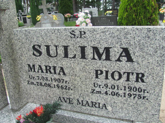 Piotr Sulima 1900 Rudna - Grobonet - Wyszukiwarka osób pochowanych