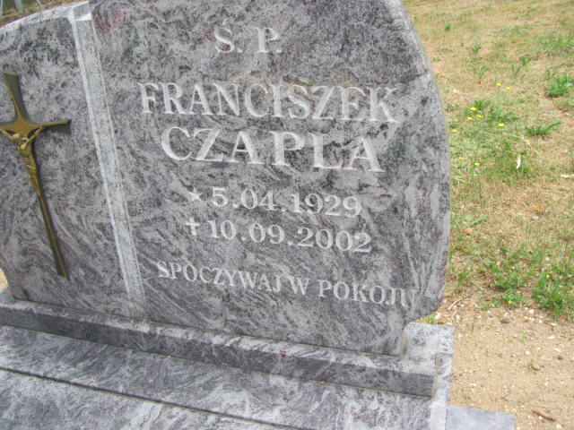 Franciszek Czapla 1929 Rudna - Grobonet - Wyszukiwarka osób pochowanych