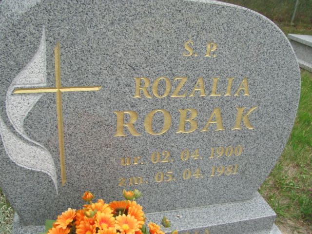 Rozalia Robak 1900 Rudna - Grobonet - Wyszukiwarka osób pochowanych
